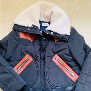 Coach Puffer jacket with Shearling collar